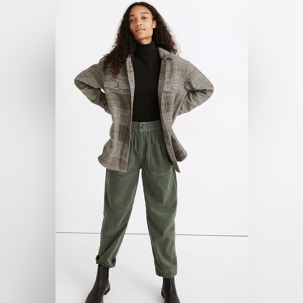 Madewell | Cohancy Heritage Print Plaid Bonded Flannel Shirt-Jacket Small